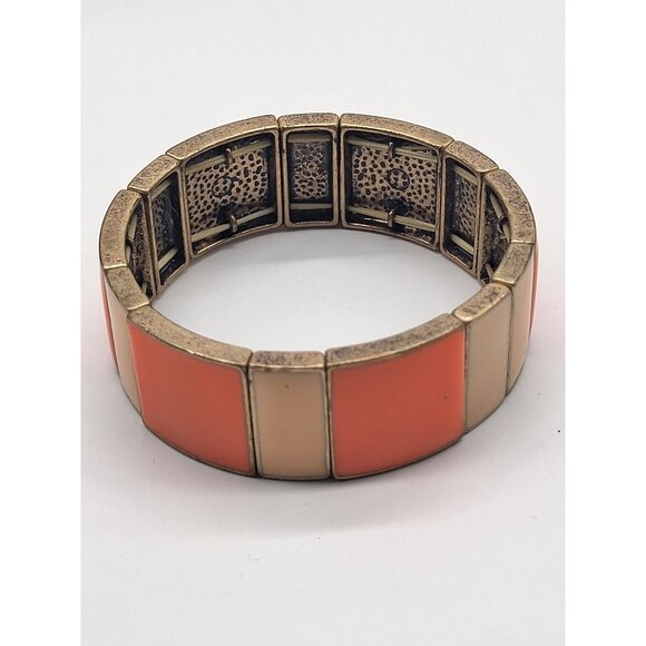 J. Crew Women's Stretch Bracelet Orange Peach - Picture 1 of 6